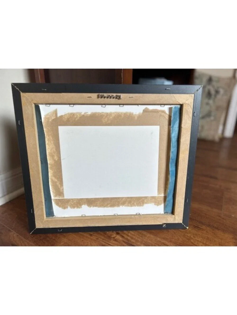 Framed Shark Silhouette Wall Art with Blue Gradient Background